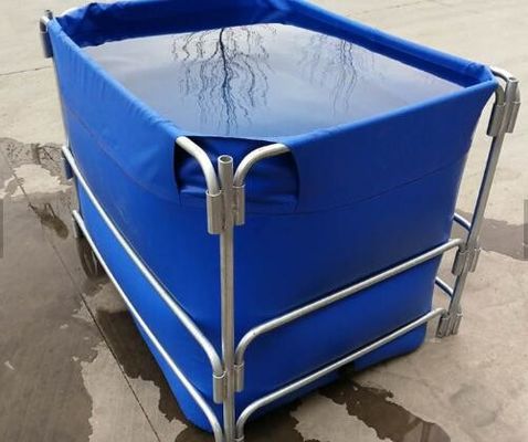 1500 لیتری استخر ماهی قابل جدا کردن با ضخامت بالا استخر های پلاستیکی برای پرورش ماهی مخزن فشرده