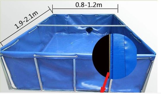 ضخامت 1.0mm 100000L PVC تاشو قابل تاشو مخزن ماهی مخزن ماهی مخزن پلاستیکی مخزن ماهی مخزن ماهی