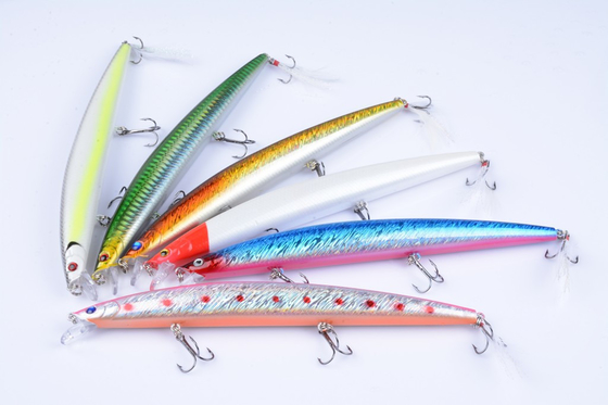 6 رنگ 18.50CM/22g 4 # قلاب ها Perch,Crucian,Culter Alburnus ABS Minnow ماهیگیری دریایی طعمه