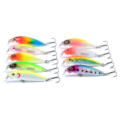 9 رنگ 5.5CM/5.70G غوطه ور شدن مینیو طعمه ماهیگیری Mullet,Perch,Catfish طعمه سخت پلاستیکی