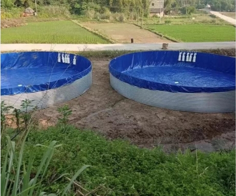 آکواریوم ها استخر ماهی پلی اتیلن با ورق گالوانیزه 10M D 1.20M H