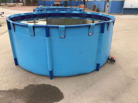3000L 1.2MM مخزن ماهی از پارچه تاشو و قابل جمع کردن با قاب فلزی مخزن پلاستیکی استخر ماهی