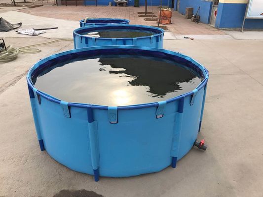 3000L 1.2MM مخزن ماهی از پارچه تاشو و قابل جمع کردن با قاب فلزی مخزن پلاستیکی استخر ماهی
