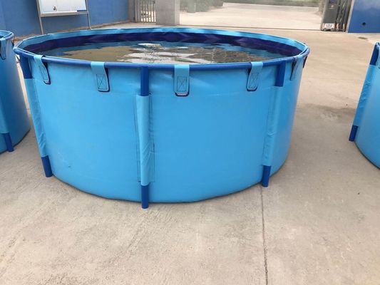 3000L 1.2MM مخزن ماهی از پارچه تاشو و قابل جمع کردن با قاب فلزی مخزن پلاستیکی استخر ماهی