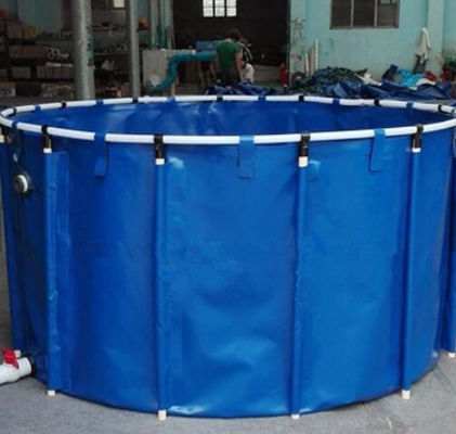 2M*1M 5000L مخزن ماهی از پلین / استخر ماهی گرد تاشو برای آبداری استخر ماهی مرطوب