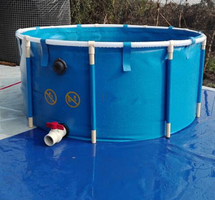 2M*1M 5000L مخزن ماهی از پلین / استخر ماهی گرد تاشو برای آبداری استخر ماهی مرطوب