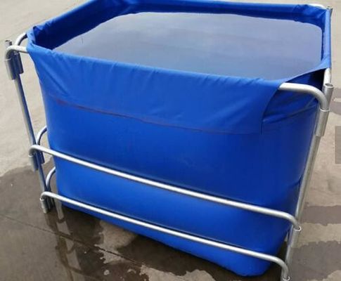 1500 لیتری استخر ماهی قابل جدا کردن با ضخامت بالا استخر های پلاستیکی برای پرورش ماهی مخزن فشرده