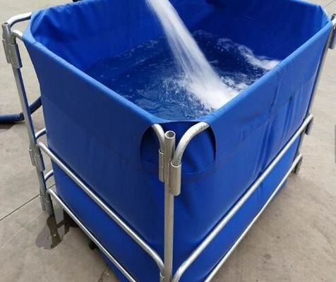 1500 لیتری استخر ماهی قابل جدا کردن با ضخامت بالا استخر های پلاستیکی برای پرورش ماهی مخزن فشرده
