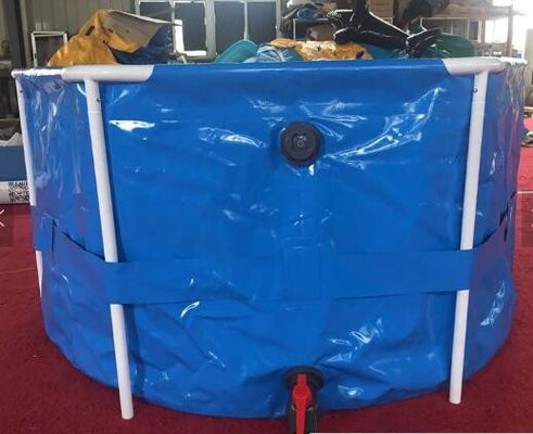 6500L استخر پرورش ماهی ماندگار شکل استوانه ای برای پرورش ماهی مخزن فشرده