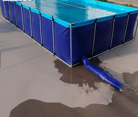 SGS رنگ آبی لایه بندی شده ترفند مخزن ماهی ضد آتش برای آبداری پرورش ماهی