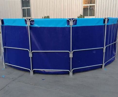 استخر ماهی PVC ضد آب و ضد آتش با لایه بندی PVC استخر پوششی مخزن ماهی تاشو