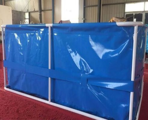 لوله فولادی گالوانیزه مستطیل پلپولین مخزن ماهی قابل حمل انعطاف پذیر با پوشش