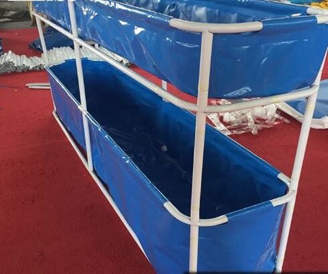آبچه ماهی پوش قابل حمل PVC دو طبقه 5000L - 20oF ~ 158oF مقاومت در برابر دمای