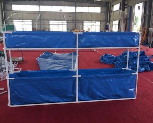 آبچه ماهی پوش قابل حمل PVC دو طبقه 5000L - 20oF ~ 158oF مقاومت در برابر دمای