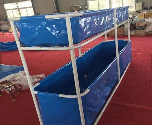 آبچه ماهی پوش قابل حمل PVC دو طبقه 5000L - 20oF ~ 158oF مقاومت در برابر دمای