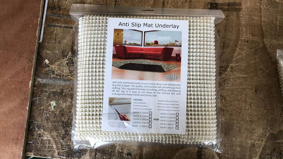 دست قابل شستشوی ضد لغزشی PVC فوم مات برای فرش زیرپوش ضد لغزشی PVC Mat Mesh Bags