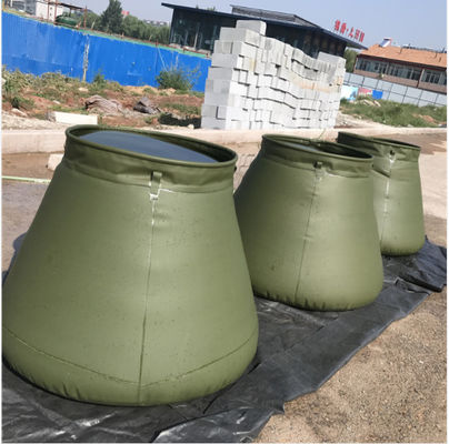 ارتش خود ایستاده PVC مخزن آب باران تاشو برای آتش سوزی 2500L