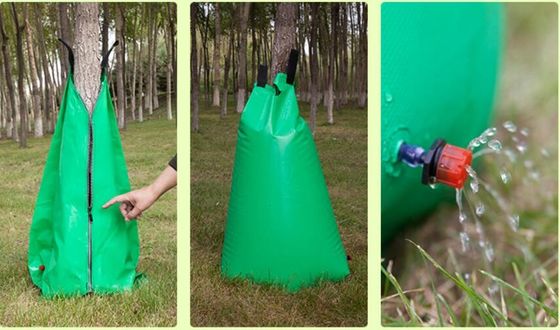 15 گالن کیسه آبیاری با انتشار آهسته برای درخت آب پاشی آبیاری مواد PVC کیسه های خود آبیاری درخت