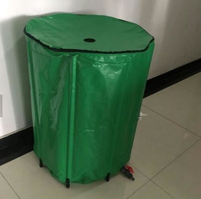 بشکه بارانی انعطاف پذیر 100 لیتری قابل جمع و جور PVC برای جمع آوری آب باران باغ