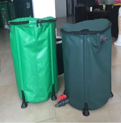 بشکه بارانی انعطاف پذیر 100 لیتری قابل جمع و جور PVC برای جمع آوری آب باران باغ