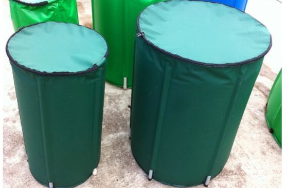 گلخانه PVC باغ بارون بشکه های آب پلاستیکی تاشو 150L مخازن آب قابل حمل