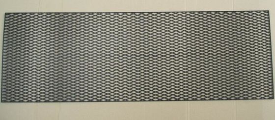 شبکه اتومبیل سیاه فیبر کربن PVC پوشش داده شده شبکه اتومبیل سیاه 120cm X 40cm اندازه پانل های پلاستیکی پوشش داده شده
