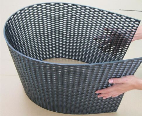 شبکه اتومبیل سیاه فیبر کربن PVC پوشش داده شده شبکه اتومبیل سیاه 120cm X 40cm اندازه پانل های پلاستیکی پوشش داده شده