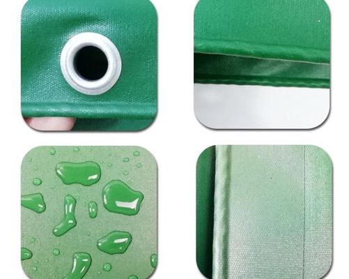 650gsm ضد آب UV استیبالیزه شده PVC پوشه کامیون B1 ضد شعله در رنگ سبز
