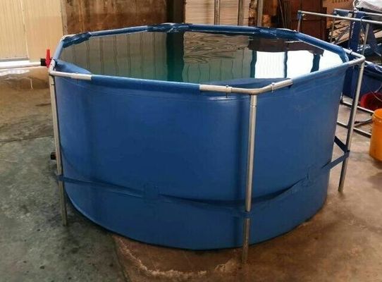 5000 لیتری مخزن ماهی گرد قابل جمع و جور حفاظت از محیط زیست استخر ماهی PVC