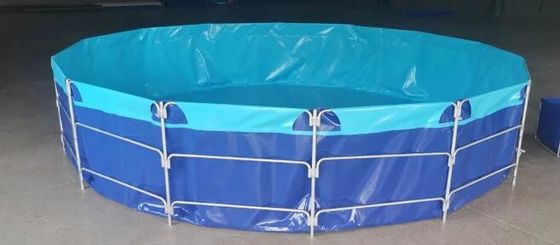 مربع قاب فلزی انعطاف پذیر 1050gsm 25000L مخزن ماهی پلن مخزن ماهی کشنده