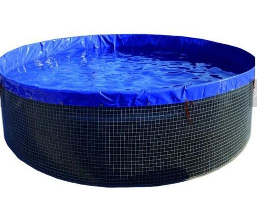 16 متر قطر 301،440 لیتر استخر ماهی گرد قابل جمع و جور استخر ماهی بیرونی PVC