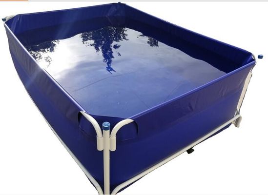 ضد اشعه UV 20000L مربع انعطاف پذیر PVC مخزن پرورش ماهی مخزن ماهی تاشو مخزن ماهی در فضای باز استخر ماهی