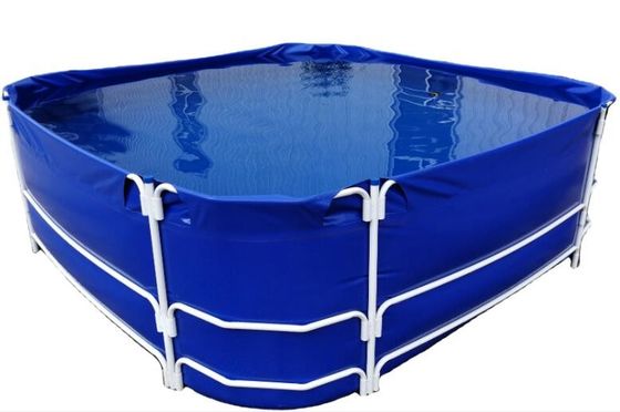 ضد اشعه UV 20000L مربع انعطاف پذیر PVC مخزن پرورش ماهی مخزن ماهی تاشو مخزن ماهی در فضای باز استخر ماهی