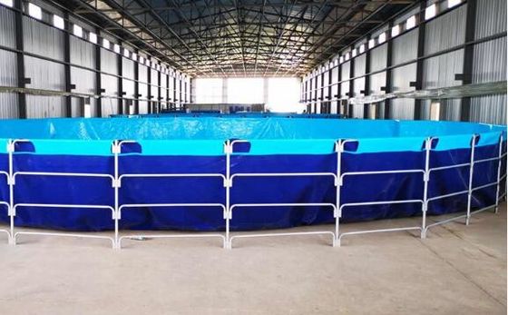 50000L انعطاف پذیر قابل تاشو 0.9mm پی وی سی پلین مخزن ماهی در فضای باز استخر ماهی Diy استخر ماهی