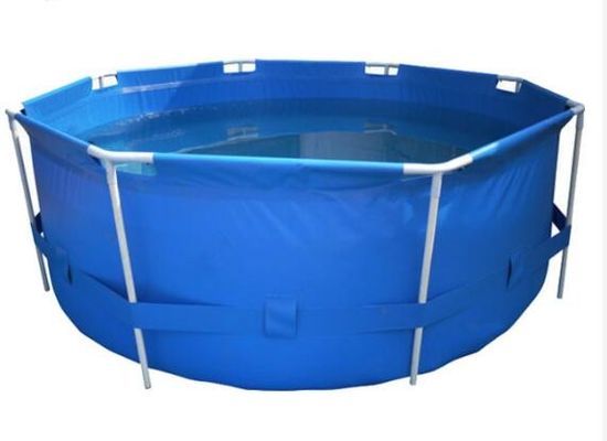 ضد نشت 2.6x1.2m دور PVC مخزن پرورش ماهی مخزن ماهی مخزن پلاستیکی مخزن ماهی
