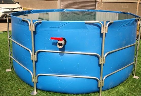 ضد نشت 2.6x1.2m دور PVC مخزن پرورش ماهی مخزن ماهی مخزن پلاستیکی مخزن ماهی