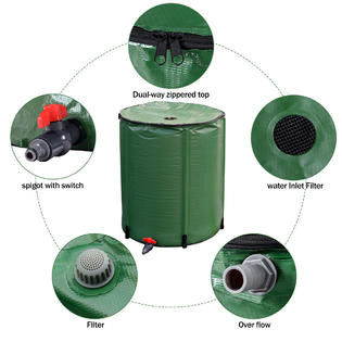 1000L SGS خروجی آب باران در خارج از خانه بشکه PVC پرده تاشو