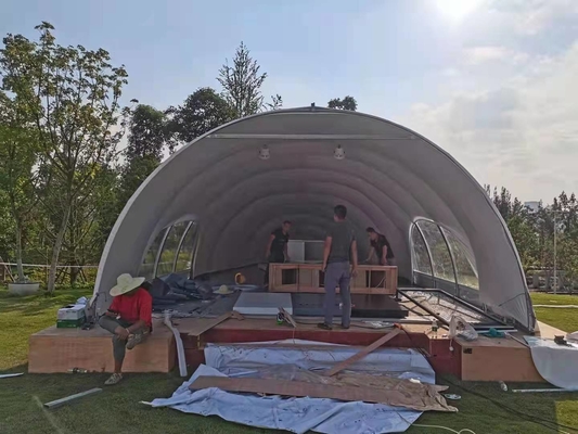 خیمه ی هتل لوکس در فضای باز خیمه ی رزورت Glamping خیمه ی UV مقاوم 5mx7m خیمه ی پوسته
