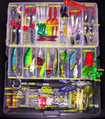 177 - 301 PCS مجموعه وسایل ماهیگیری طعمه نرم سیلیکون طعمه لوازم جانبی