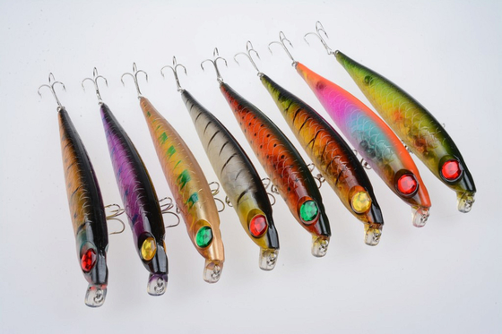 8 رنگ 17.50CM/39.20g 2# Hooks Perch,Crucian,Culter Alburnus Big Minnow Lure طعمه ماهیگیری دریایی