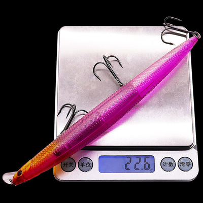 12 رنگ 18CM/22.6g 2# Hooks Perch,Crucian,Culter Alburnus Big Minnow Lure طعمه ماهیگیری دریایی