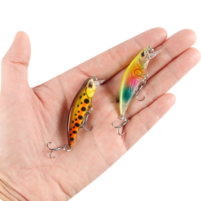 15 رنگ 6CM / 5G غوطه ور شدن مینیو طعمه ماهیگیری Mullet,Perch,Catfish طعمه سخت پلاستیکی