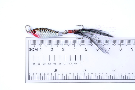 4 رنگ 3.2CM / 5G 8# Hooks Perch، Catfish طعمه سخت پلاستیکی غرق شدن Minnow طعمه ماهیگیری