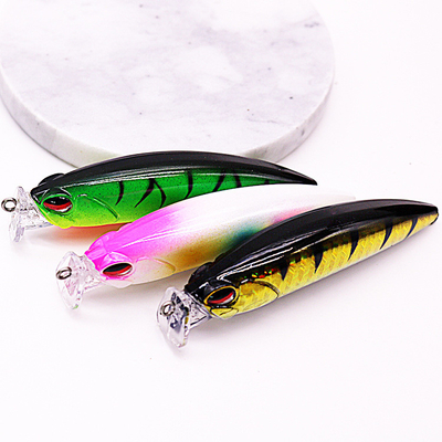 5 رنگ 8.5CM / 9G Perch,Catfish پلاستیک طعمه سخت کاسینگ Trolling Popper ماهیگیری