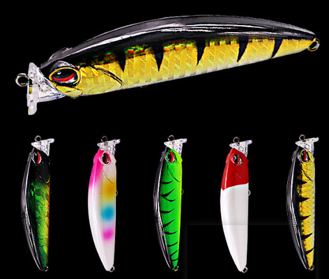 5 رنگ 8.5CM / 9G Perch,Catfish پلاستیک طعمه سخت کاسینگ Trolling Popper ماهیگیری