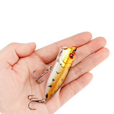 5 رنگ 7CM/12.20g Perch،Catfish پلاستیک طعمه سخت casting Trolling Popper طعمه ماهیگیری