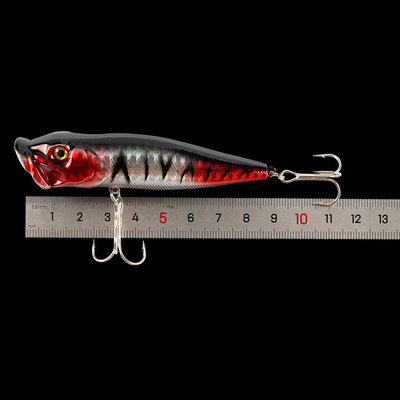 5 رنگ 9CM / 11g Perch,Catfish پلاستیک سخت دریایی طعمه ریختن Trolling Popper ماهیگیری طعمه