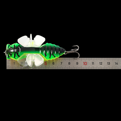 10 رنگ 7.5CM / 15.5g دو پروپلر پلاستیکی طعمه سخت تراکتور چرخنده