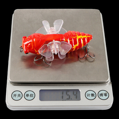 10 رنگ 7.5CM / 15.5g دو پروپلر پلاستیکی طعمه سخت تراکتور چرخنده