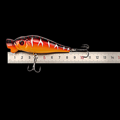 6 رنگ 8.50CM / 11g Perch،Catfish پلاستیک طعمه سخت casting Trolling Floating Popper طعمه ماهیگیری